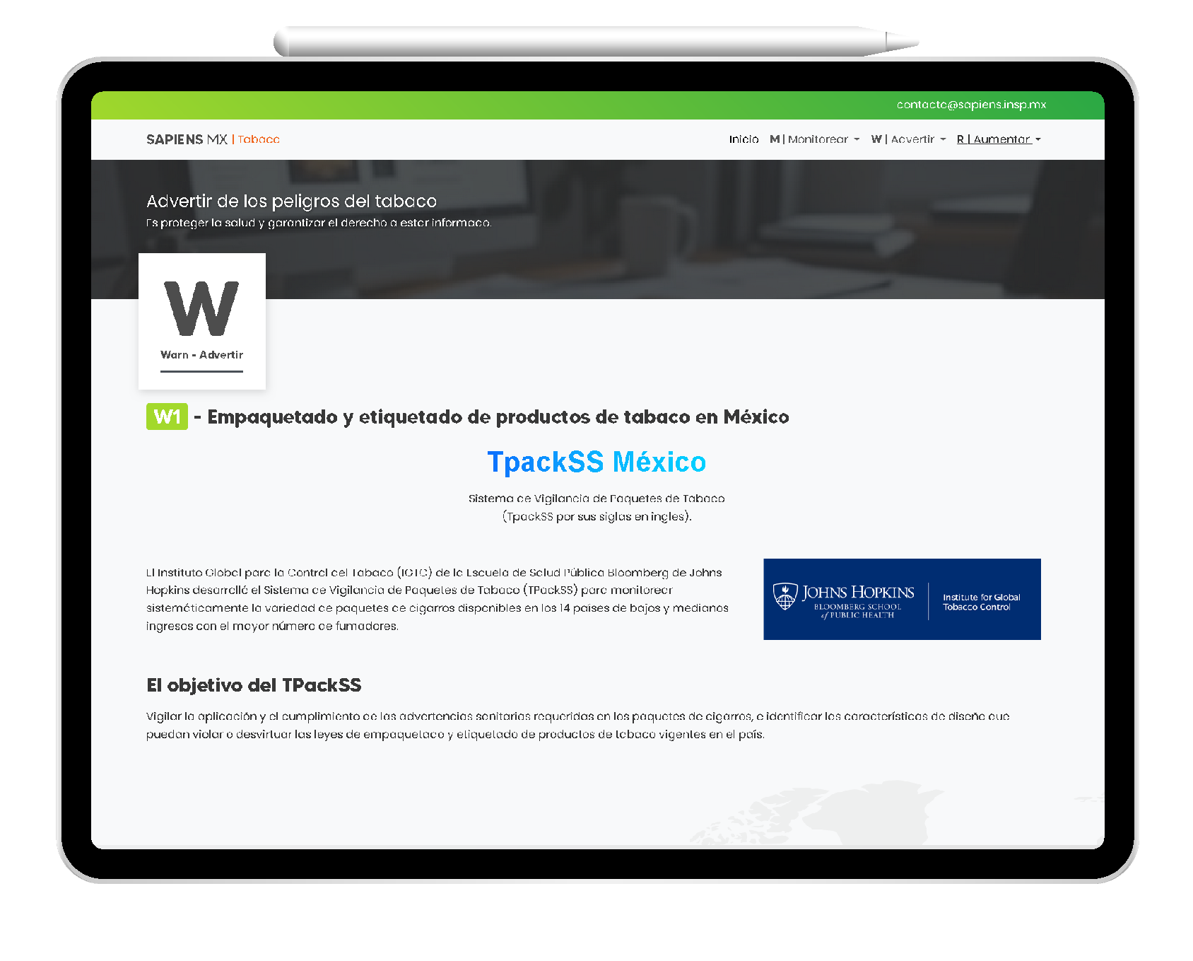 Sistema de Vigilancia de Paquetes de Tabaco Tobacco Pack Surveillance System (TpackSS)